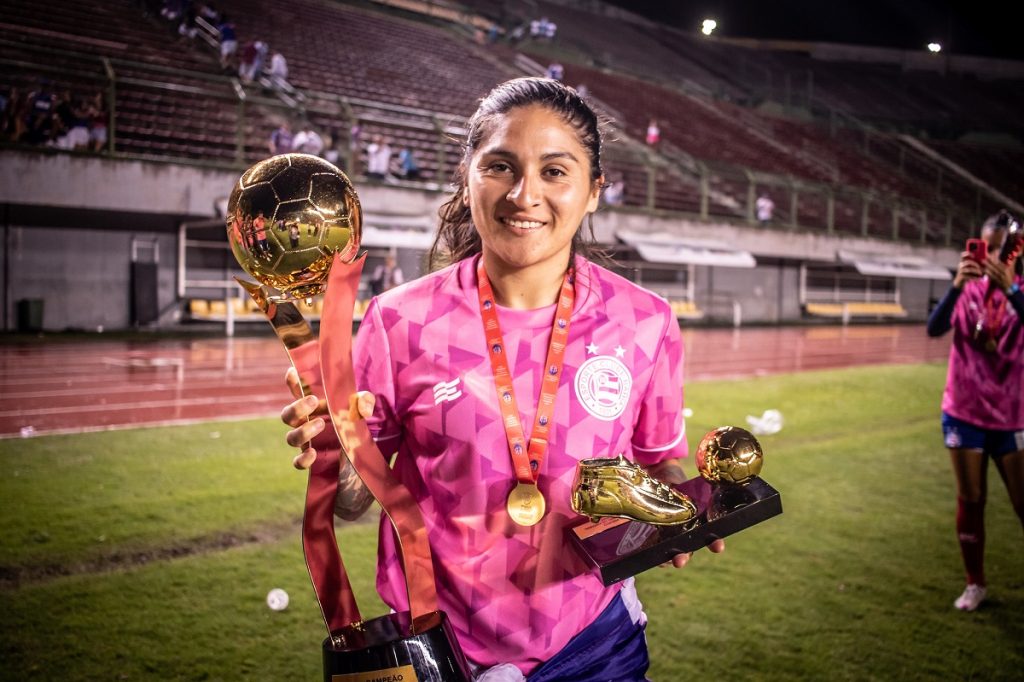 Artilheira do Baianão Feminino, atacante do Bahia, Yenny Acuña é confirmada pela Seleção Chilena para os jogos Pan-Americanos, em Santiago