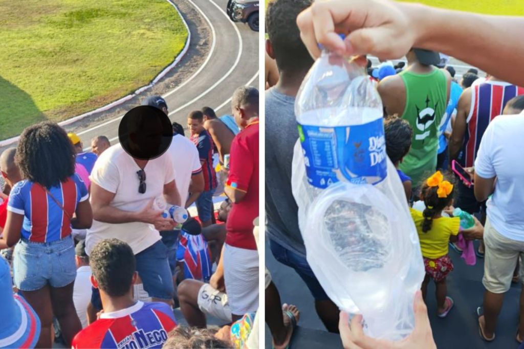 Com muito calor, torcedores enfrentaram falta de água durante jogo do Bahia no Carneirão, pelo Baianão; entenda