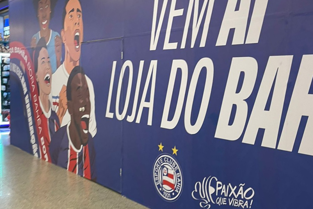 Bahia inicia expansão das lojas oficiais com uma unidade sendo construída no Shopping da Bahia; saiba detalhes